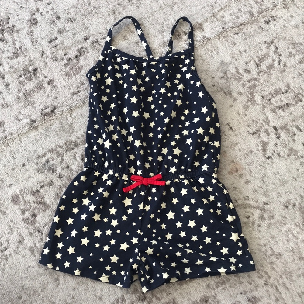 Kids girls shorts romper with stars size 6